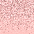 Pink gold glitter. Top gradient with pink gold glitter