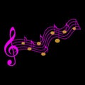 Pink gold music background
