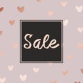 Pink gold. Sale. Decorative background for sales