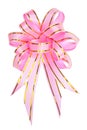 Pink and gold satin ribbons