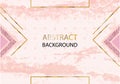 Pink gold vector marble background for wedding, cosmetic, 8 march, parfume shops