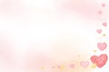 pink and gold watercolor heart on pink watercolor wet splash background eps10 vectors illustration Royalty Free Stock Photo