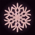 Pink golden glitter unique snowflake. Royalty Free Stock Photo