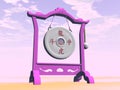 Pink gong - 3D render