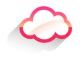 Pink Gradient Outline Modern Cloud