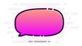 Pink gradient speech bubble on white background. Royalty Free Stock Photo