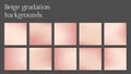 Pink gradient swatch. Warm peach color gradation background. Soft tone in square for abstract studio backdrop. Delicate
