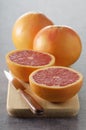Pink grapefruit cut in half Royalty Free Stock Photo
