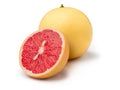 Pink grapefruit isolated Royalty Free Stock Photo