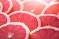 Pink Grapefruit Slices in Sunlight, pink life