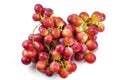 Pink grapes macro photo on a white background Royalty Free Stock Photo