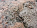 Pink-gray granite and old cement. background, texture. the parapet of the River. Granite stone abstract texture background. Royalty Free Stock Photo