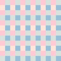 Pink Gray Peach Blue Seamless French Checkered Pattern. Colorful Fabric Check Pattern Background. Classic Checker Pattern Design Royalty Free Stock Photo