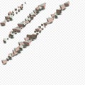 Pink and Gray Polygon Vector Transparent Royalty Free Stock Photo