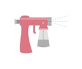 Pink and gray spray tan machine. Flat vector illustration