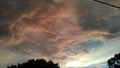 Pink, Gray and White Clouds Against a Blue Sky