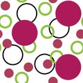 Pink and green circles.Abstract pattern.