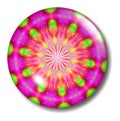 Pink Green Flourescent Website Button Orb Royalty Free Stock Photo