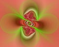 Pink green flower fantasy fractal sparkling flowery abstract geometries, vivid texture Royalty Free Stock Photo