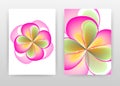 Pink green flower petal concept abstract design of annual report, brochure, flyer, poster. Colorful flower concept background Royalty Free Stock Photo