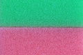 Pink and green sponge surface background. Royalty Free Stock Photo