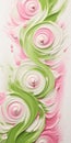 Whimsical Whirlwind: A Vibrant Fusion of Pink and Green in a Swi