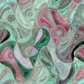 Pink, green and teal liquide transparent mosaic