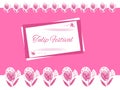 Pink greeting card Tulip festival