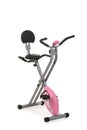 Pink and grey exercise bike