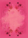 Pink grunge heart design