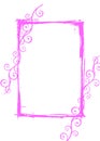 Pink grunge swirls frame