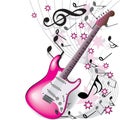 Pink guitar