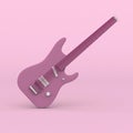 Pink guitar. Minimal abstract art