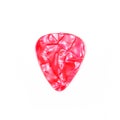 Pink guitar plectrum