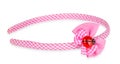 Pink hair band with bow and ladybug Royalty Free Stock Photo