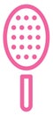 Pink hair brush, icon.vvvvvv Royalty Free Stock Photo