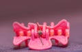 Pink hair clip close up isolated Royalty Free Stock Photo