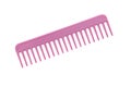 Pink hair comb isolated on a white background Royalty Free Stock Photo