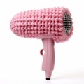 Handheld Knitted Hair Dryer In Frieke Janssens Style Isolated Royalty Free Stock Photo