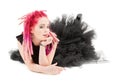 Pink hair girl Royalty Free Stock Photo