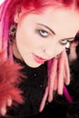 Pink hair girl Royalty Free Stock Photo