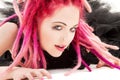 Pink hair girl Royalty Free Stock Photo