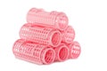 Pink hair rollers Royalty Free Stock Photo