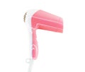 Pink hairdryer isolated Royalty Free Stock Photo