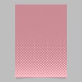 Pink halftone ellipse pattern brochure template - vector poster background graphic design with diagonal elliptical dots Royalty Free Stock Photo