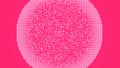 Pink Halftone Geometric Round Dots Egg Shaped Circle Texture Royalty Free Stock Photo