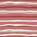 Pink Hand Drawn Stripes Seamless Vector Pattern