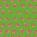 Pink Hand paint triangle vector repeat pattern print background