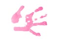 Pink hand print