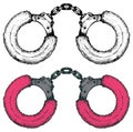 Pink handcuffs Royalty Free Stock Photo